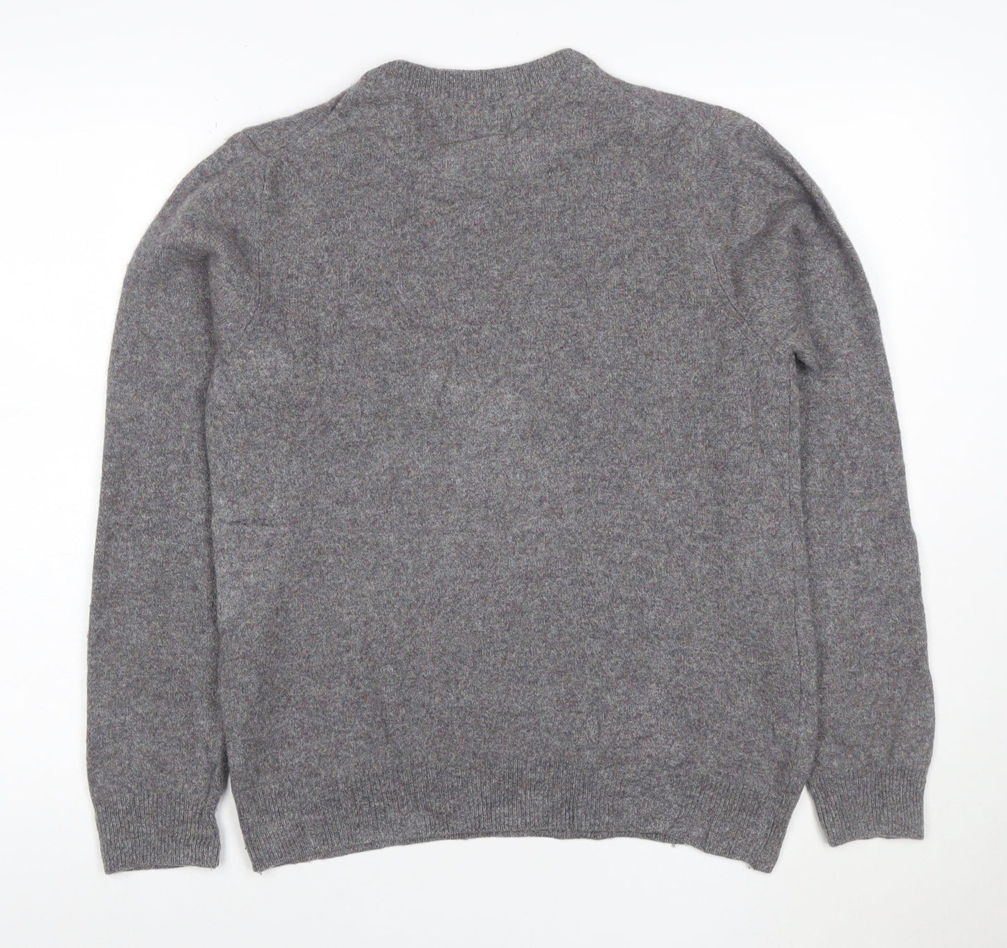 Marks and Spencer Mens Grey Wool Crew Neck Jumper M