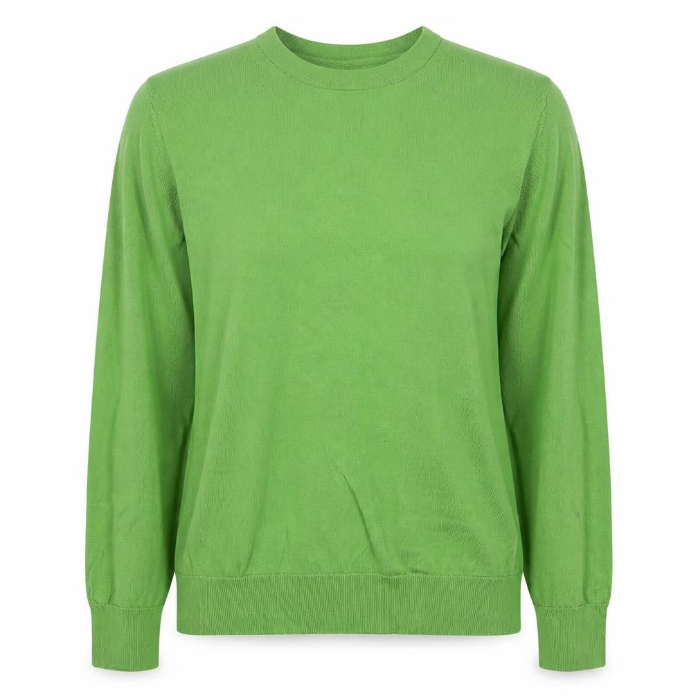 Marks and Spencer Women Green Merino Wool Crew Neck Jumper Size 8
