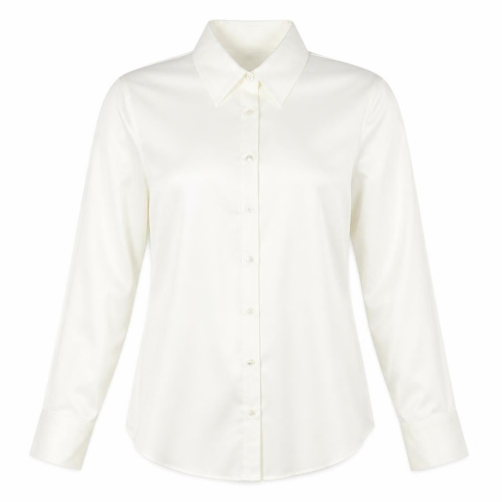 Marks & Spencer Women White Button-Up Blouse Size 10 Regular