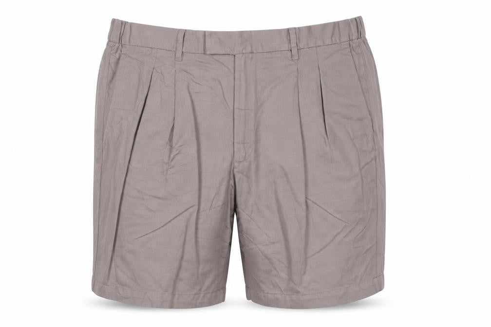 Marks & Spencer Men’s Brown Chino Pleated Shorts 42in Linen Blend
