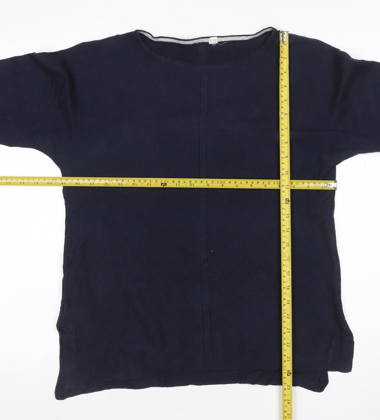 White Stuff Women's Blue Cotton Crew Neck Jumper Size 10