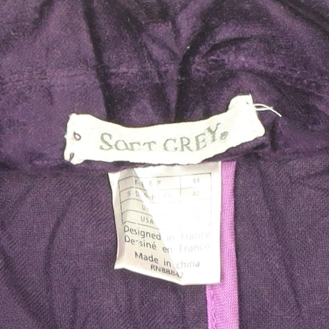 Soft Grey Women's Purple Velvet Blazer Jacket Size 14