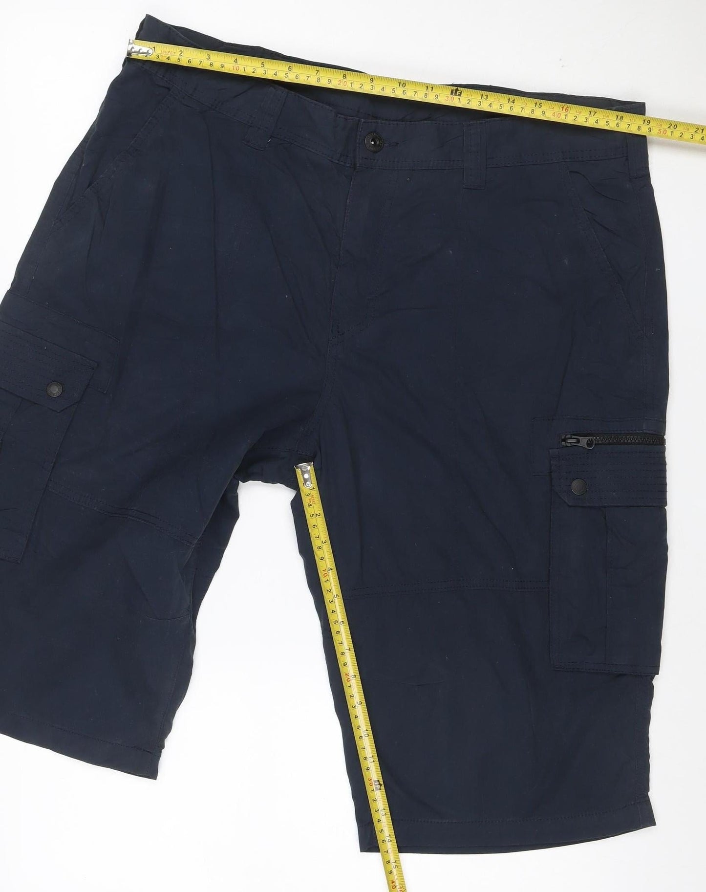 Next Men's Blue Cargo Shorts W36 Casual Workwear