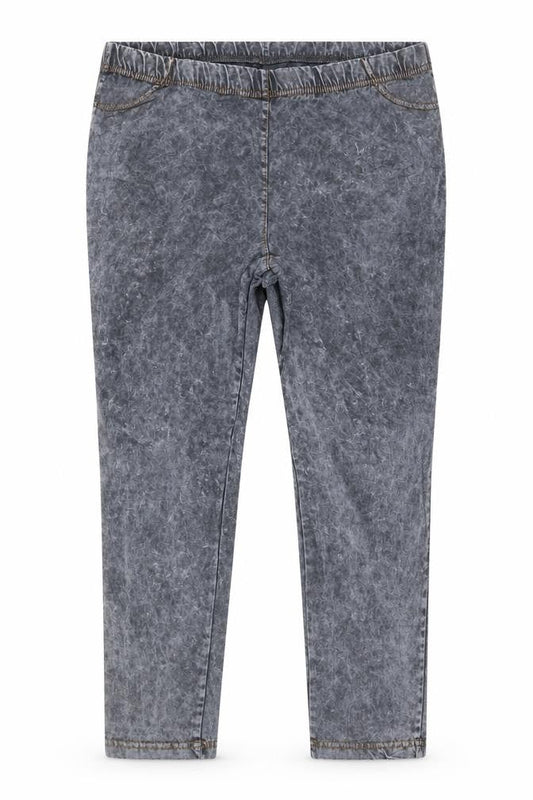 Next Womens Grey Acid Wash Jegging Jeans Size 14 Elastic Waist
