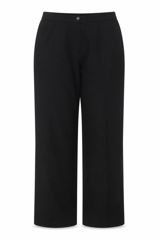 Marks and Spencer Women Black UK 18 Short Polyester Straight Trousers