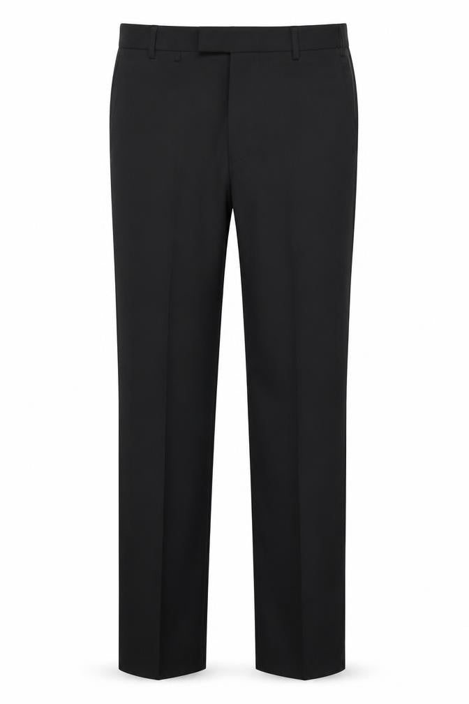 Marks & Spencer Men's Black Wool Blend Regular Fit Dress Pants 34W 31L