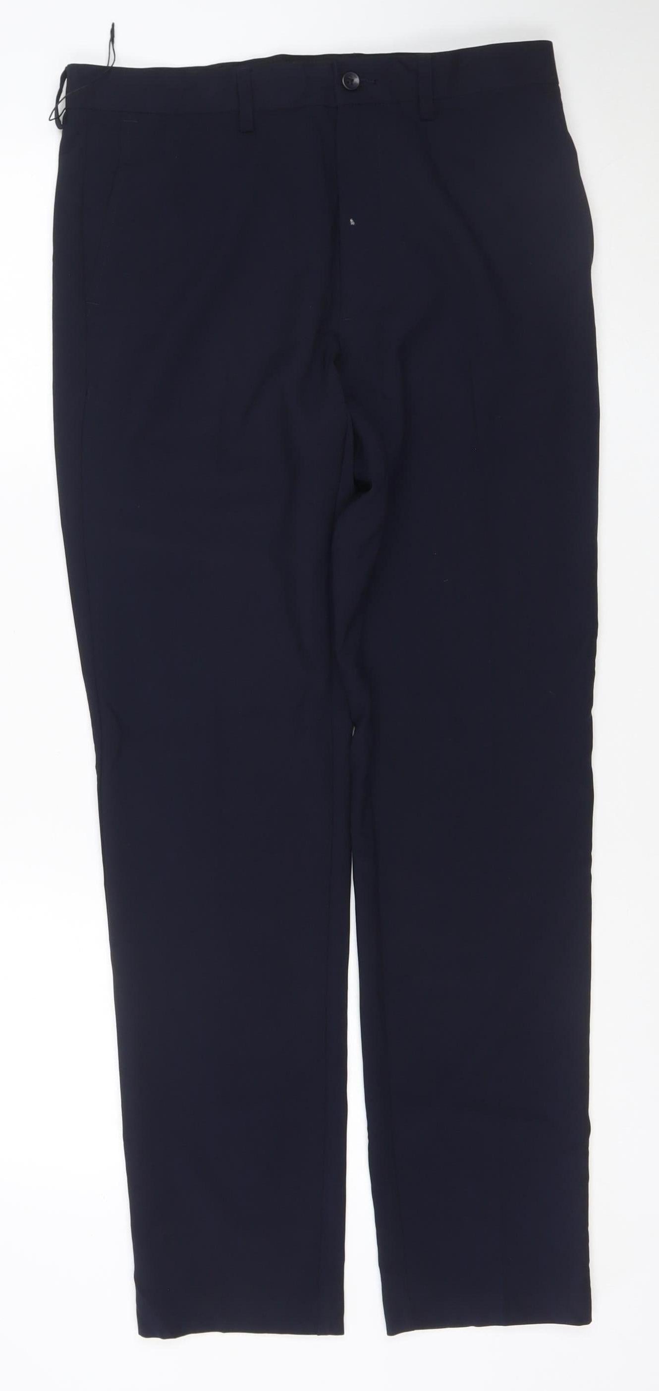 Marks and Spencer Men's Blue Skinny Dress Trousers 32x33