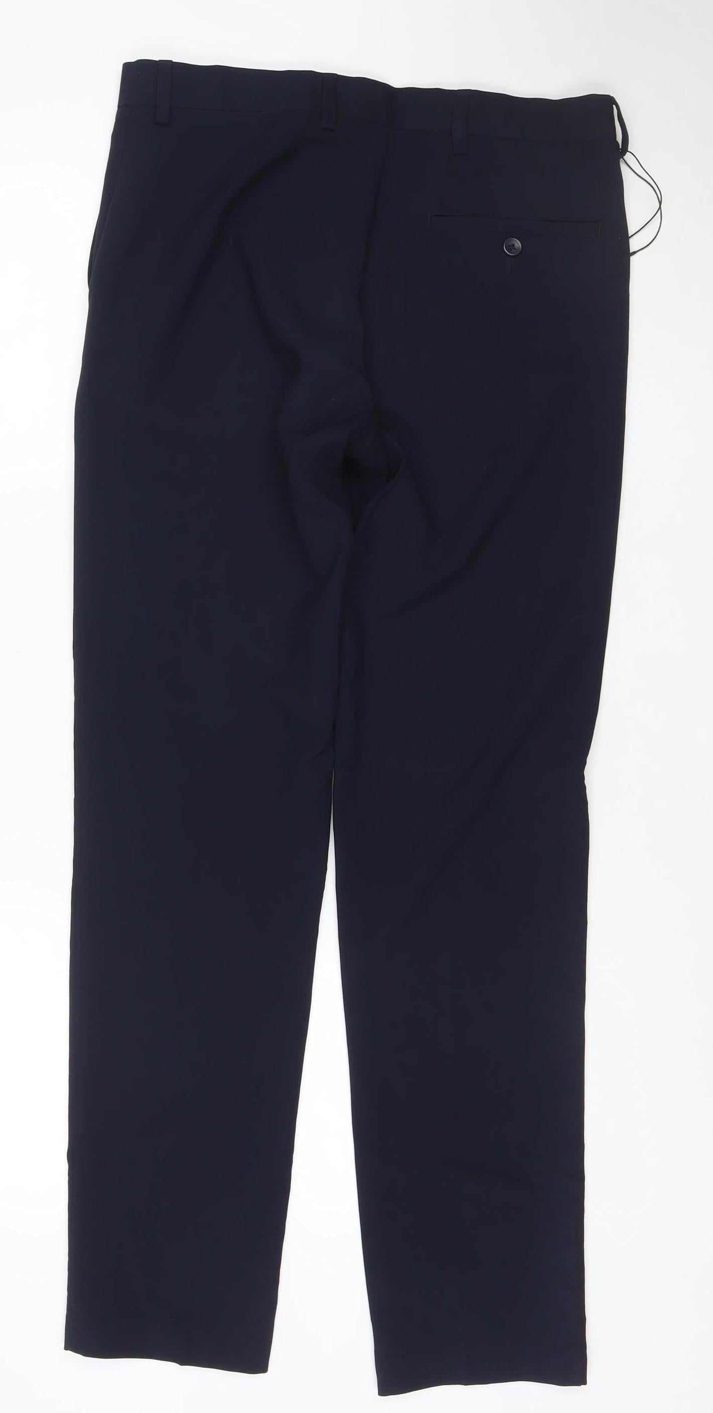 Marks and Spencer Men's Blue Skinny Dress Trousers 32x33
