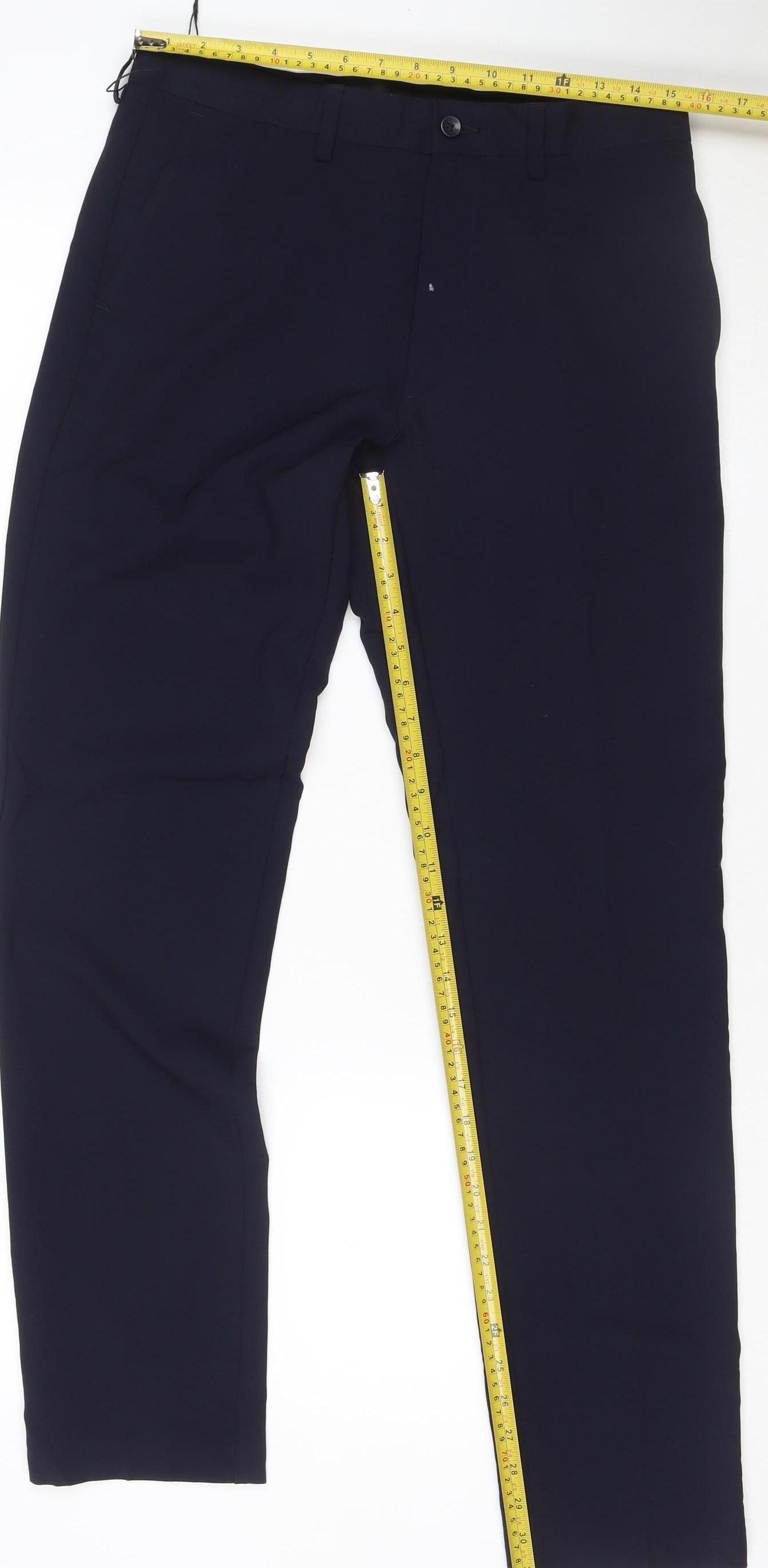 Marks and Spencer Men's Blue Skinny Dress Trousers 32x33
