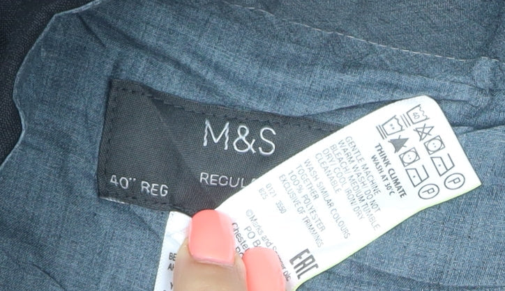 Marks and Spencer Men’s Black 40 Regular Dress Trousers