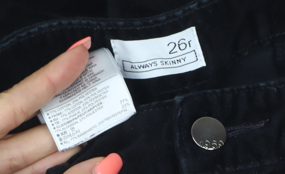 Gap 1969 Always Skinny Black Velvet Jegging Women's Size 26