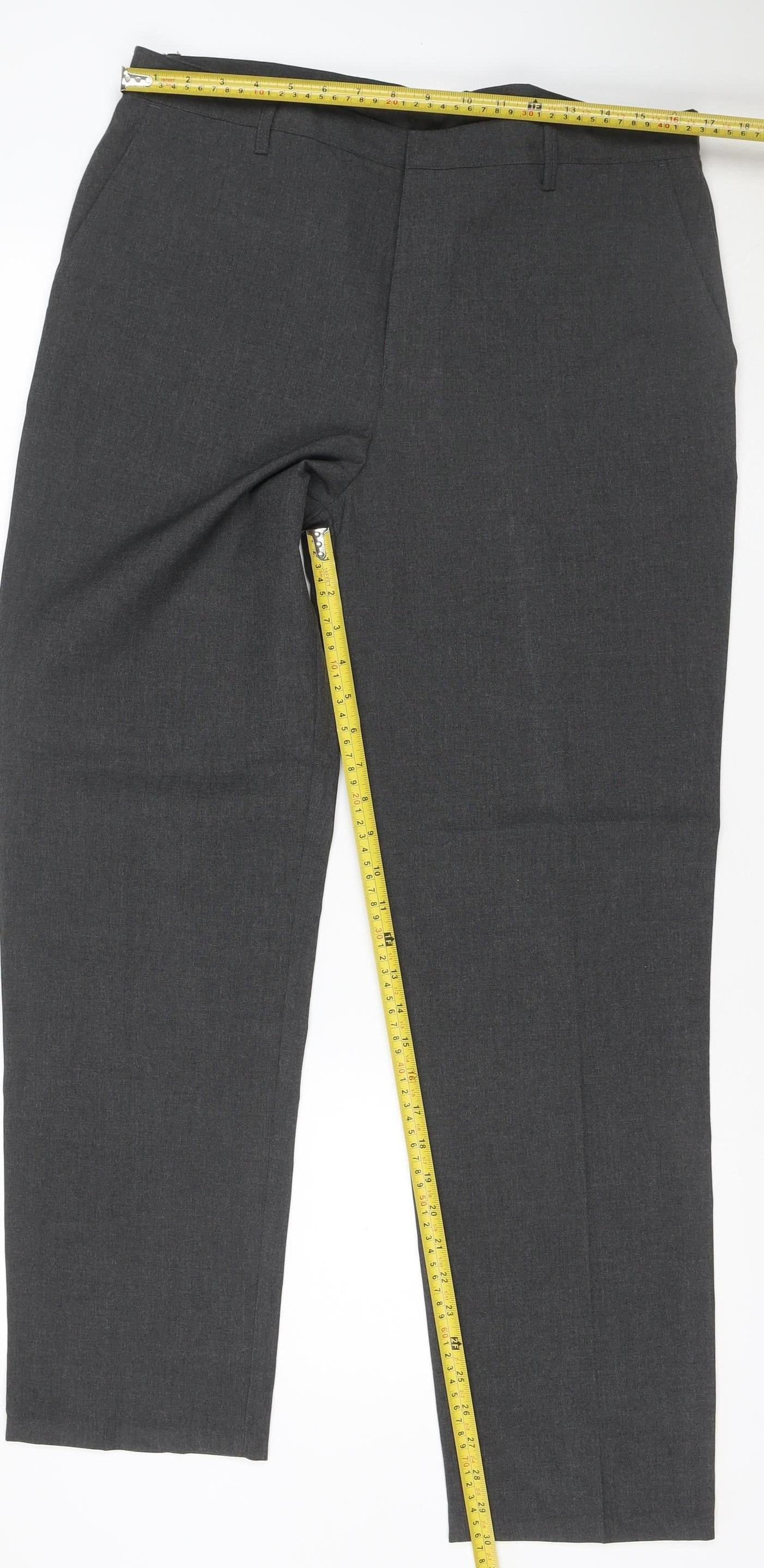Marks and Spencer Boys Grey 16 Years Dress Pants Regular Fit School Trousers