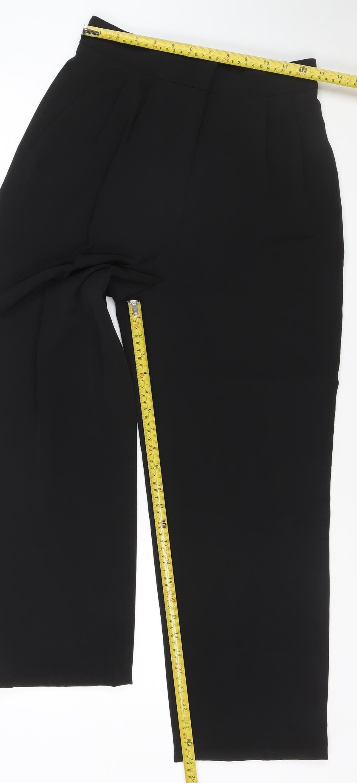 Marks and Spencer Women's Black Size 8 Tapered Trousers
