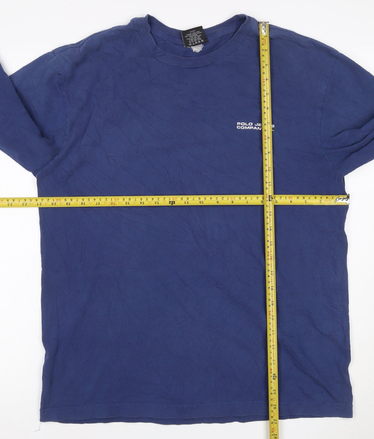 Ralph Lauren Men’s Blue Long Sleeve Logo Cotton T-Shirt M
