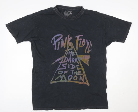 New Look Women’s Black Pink Floyd Graphic T-Shirt Size 12