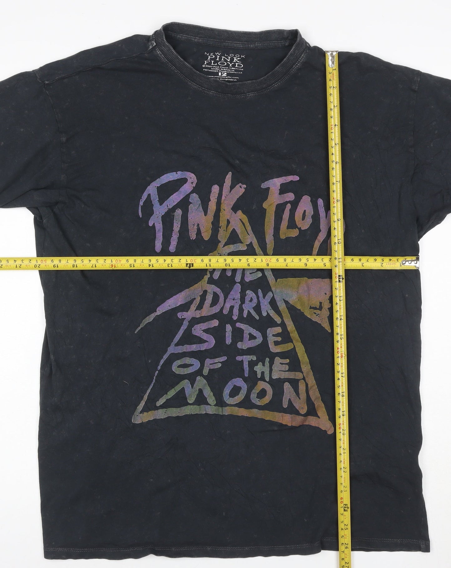 New Look Women’s Black Pink Floyd Graphic T-Shirt Size 12