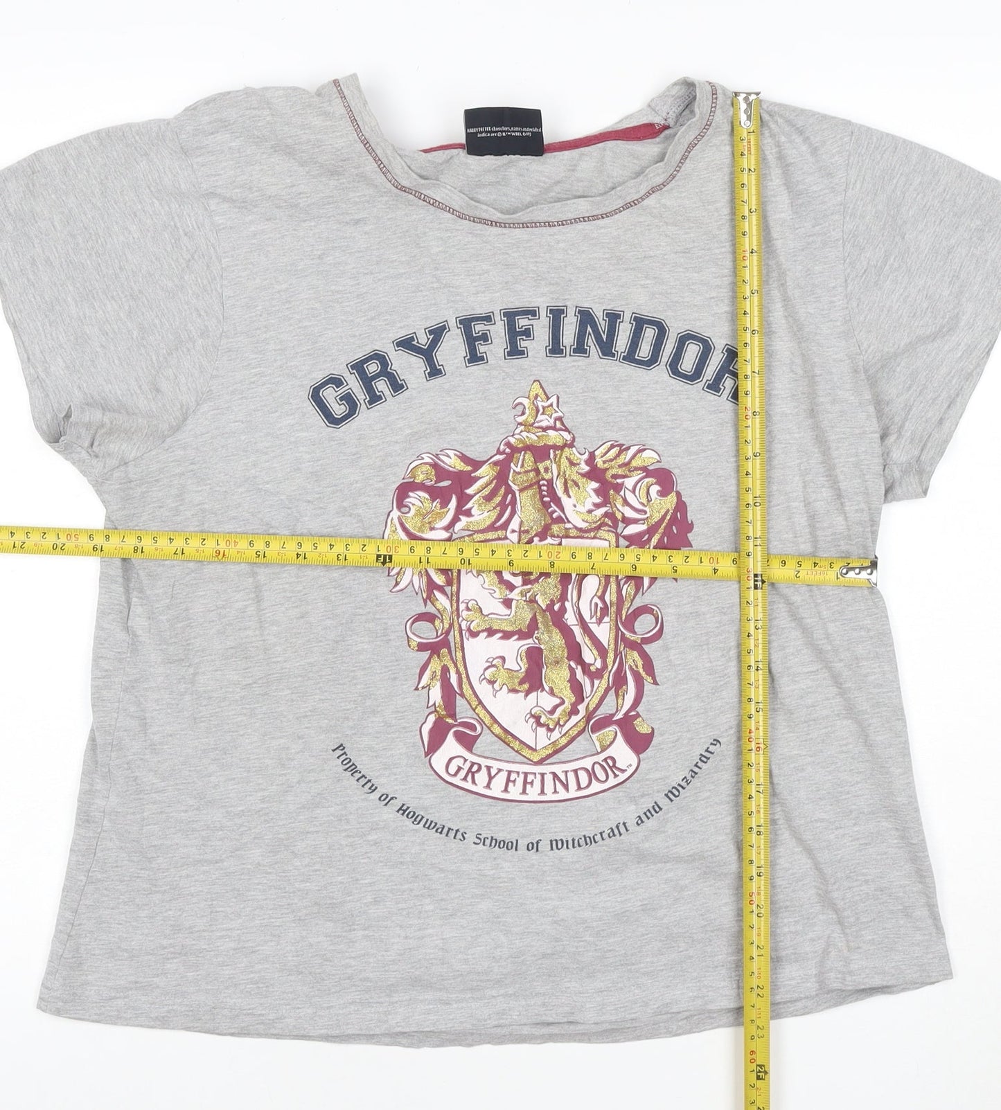 Harry Potter Gryffindor Grey Men's L Short Sleeve Cotton T-Shirt