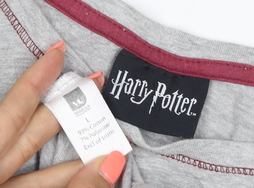 Harry Potter Gryffindor Grey Men's L Short Sleeve Cotton T-Shirt