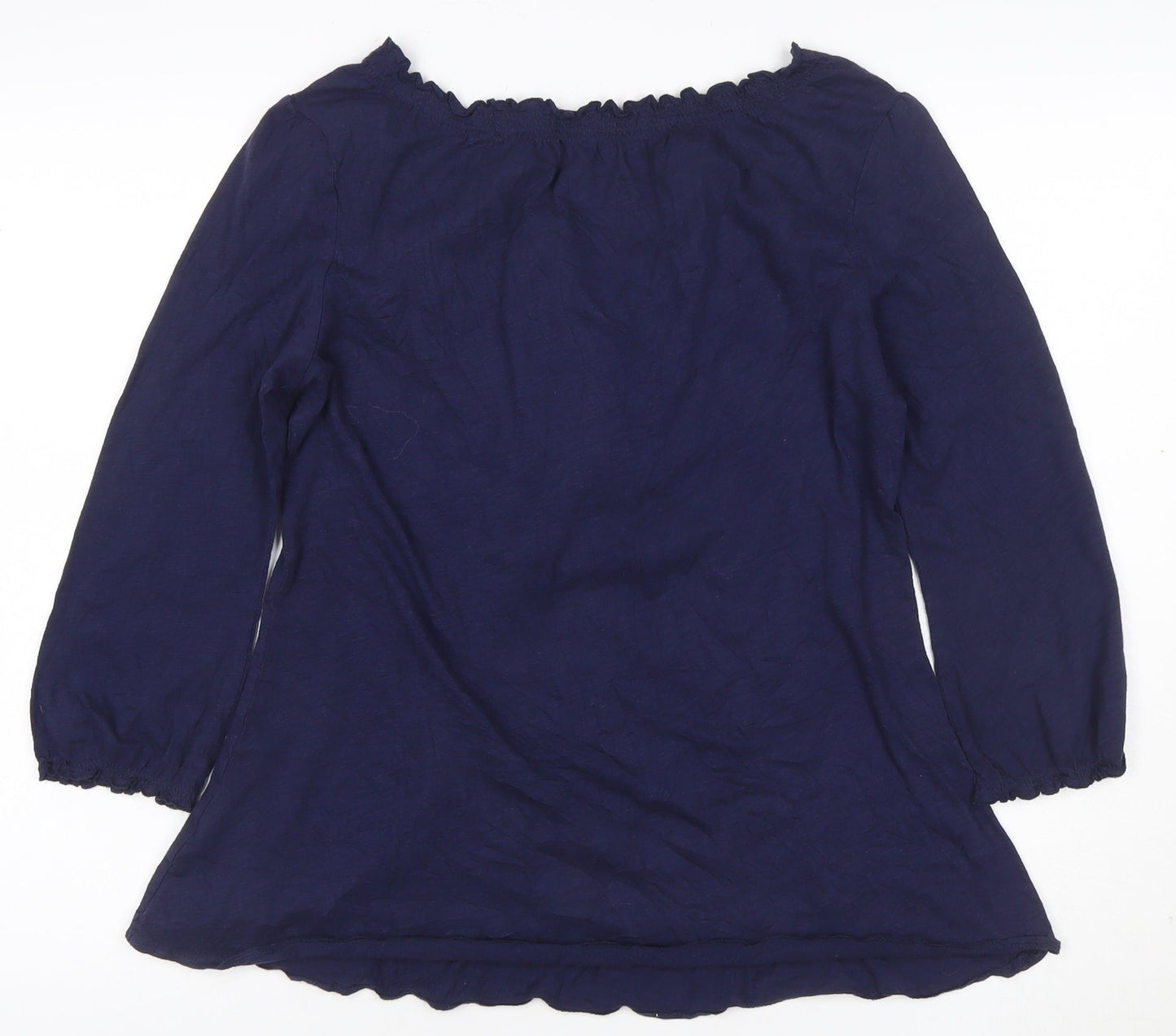 Marks and Spencer Women's Navy 100% Cotton Bohemian Tunic Top UK 12