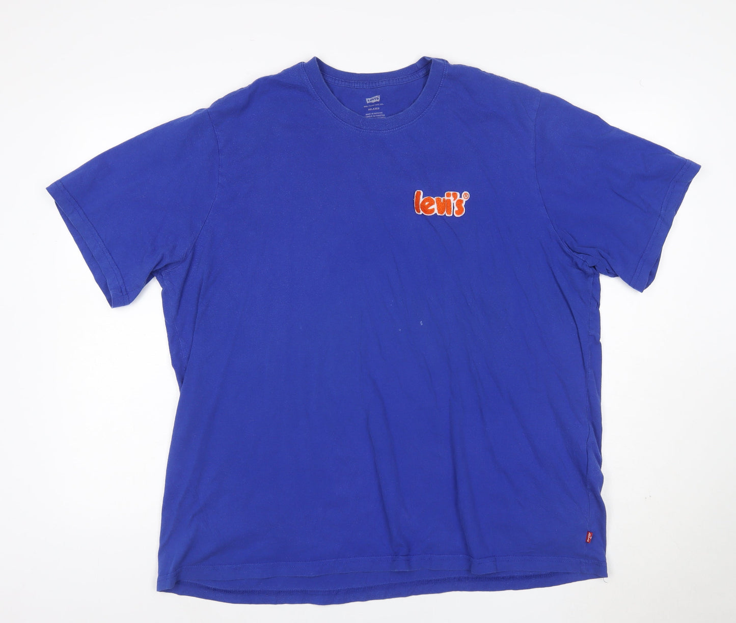 Levi's Men's Blue Cotton Crew Neck Short Sleeve T-Shirt XL