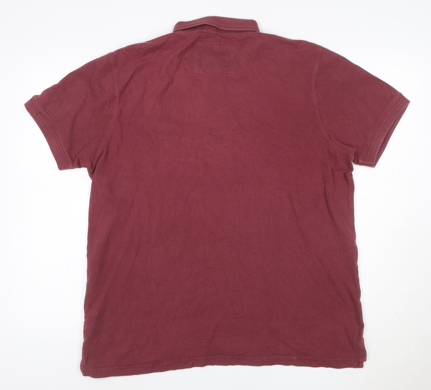 Weird Fish Mens Red Cotton Polo Shirt Size L Short Sleeve Casual