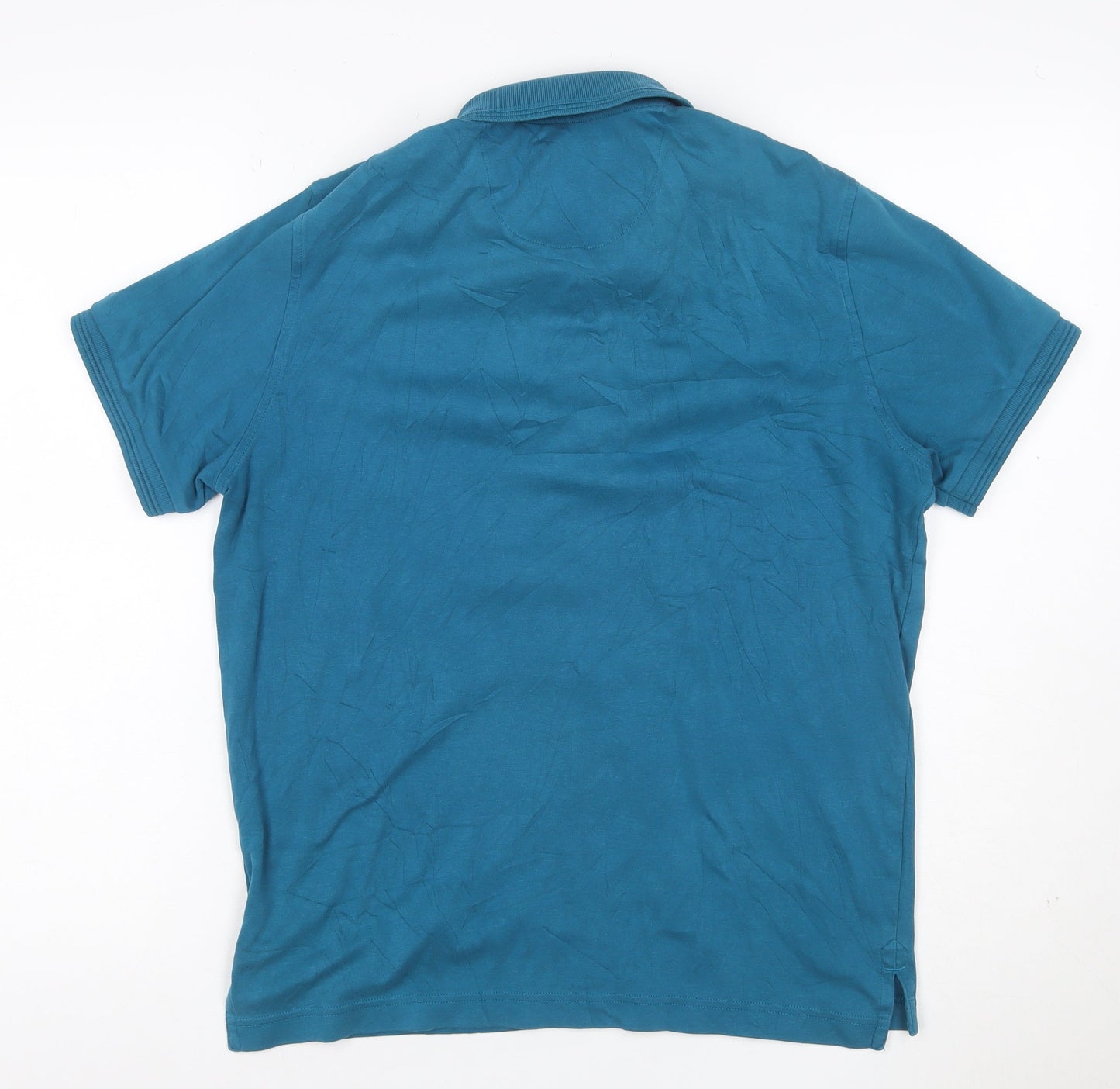 Jockey Men's Blue Cotton Polo Shirt M Regular Fit Casual Athleisure