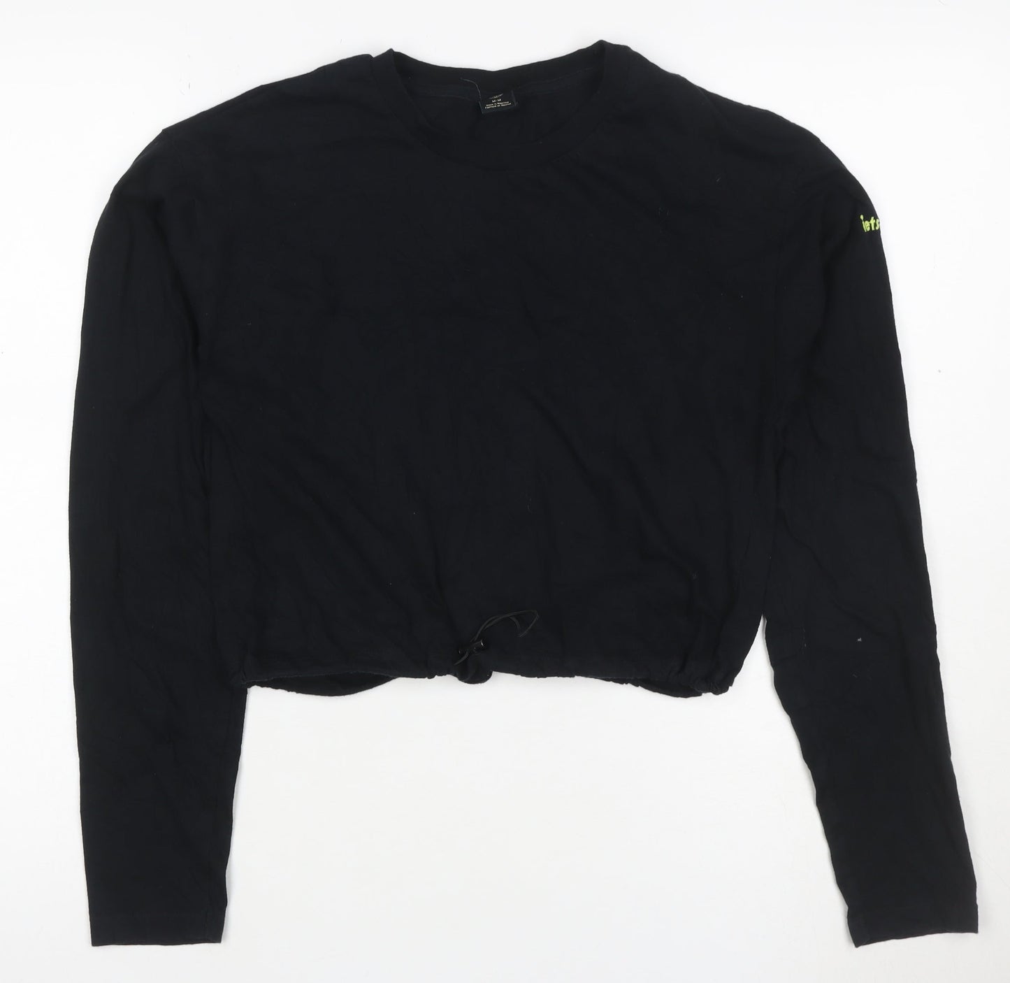 Urban Outfitters Women's Black Cotton Pullover Sweatshirt M