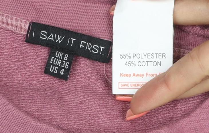I Saw It First Women Pink Cropped Pullover Sweatshirt UK 8