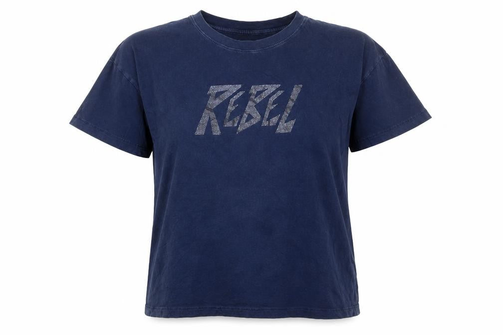 Hush Women's Blue Rebel Print Organic Cotton T-Shirt Size S