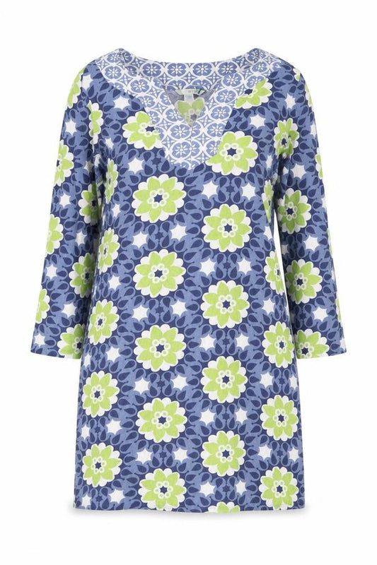 Boden Women Blue Floral Viscose Shift Dress Size 12