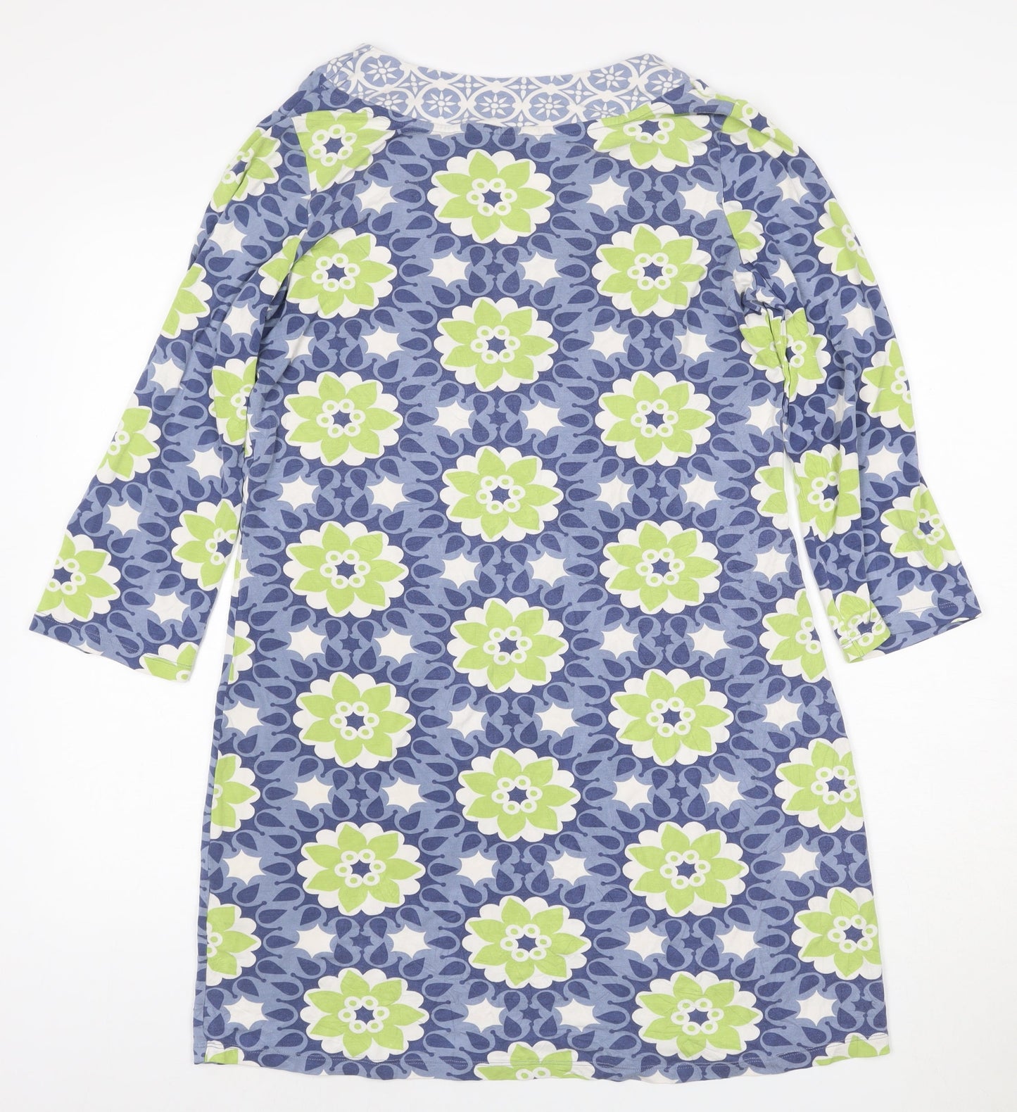 Boden Women Blue Floral Viscose Shift Dress Size 12