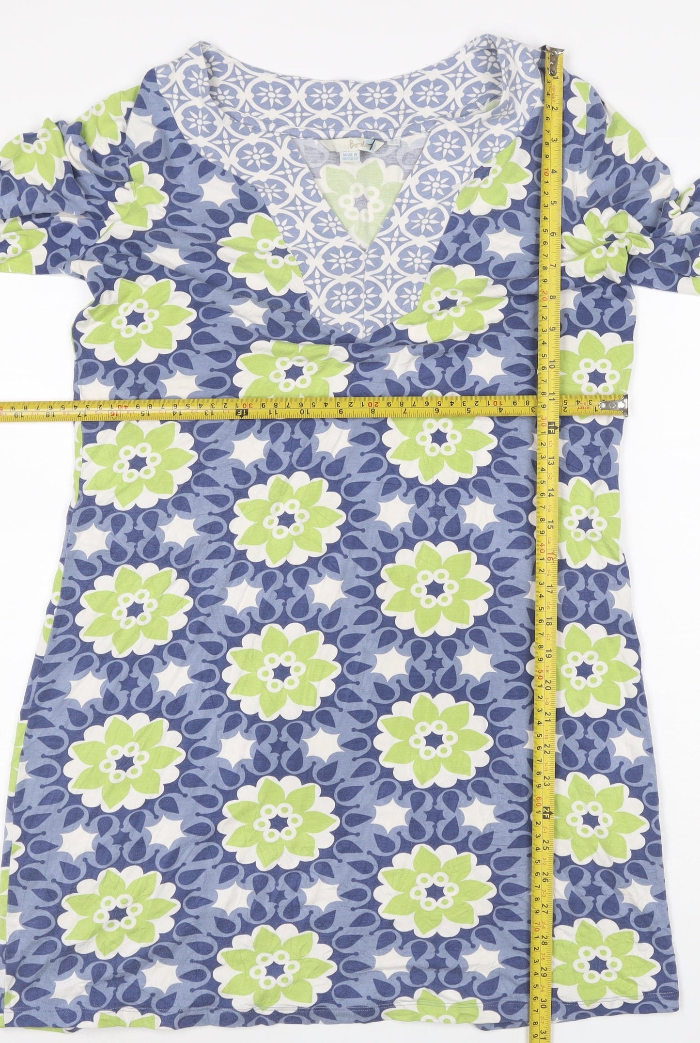 Boden Women Blue Floral Viscose Shift Dress Size 12
