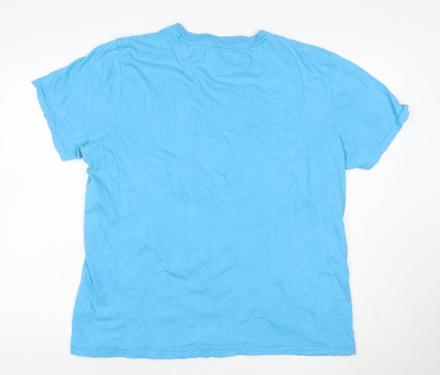 Aeropostale Women Blue XL Basic Short Sleeve Cotton T-Shirt