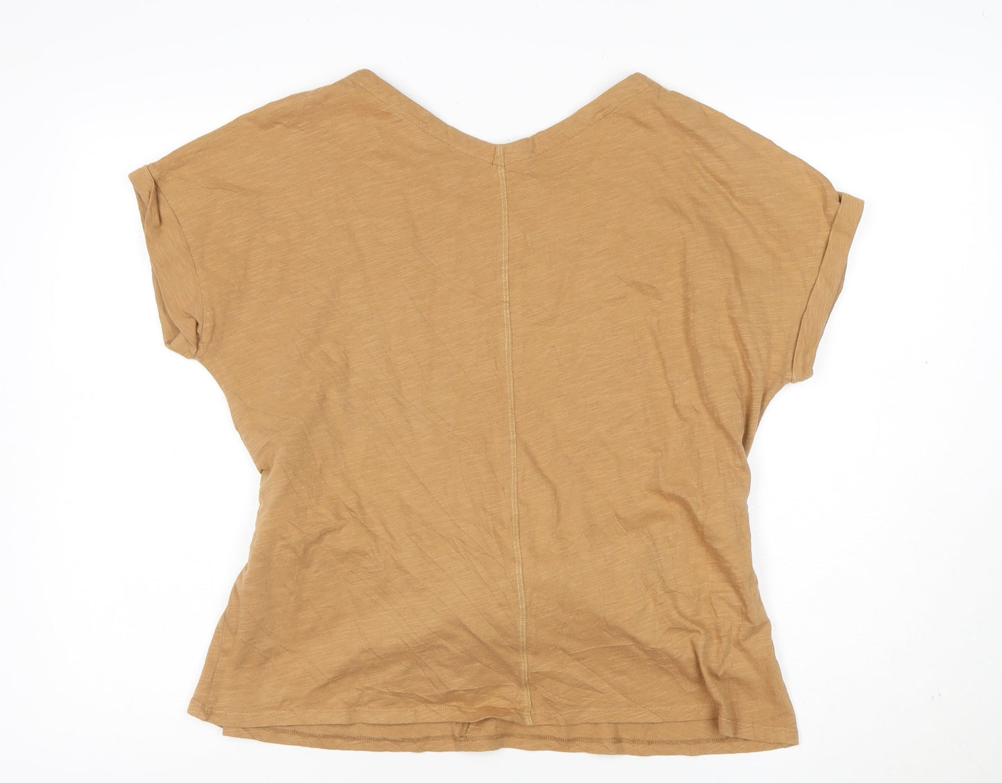 White Stuff Women's Beige Cotton Tunic Blouse UK 16 Short Sleeve