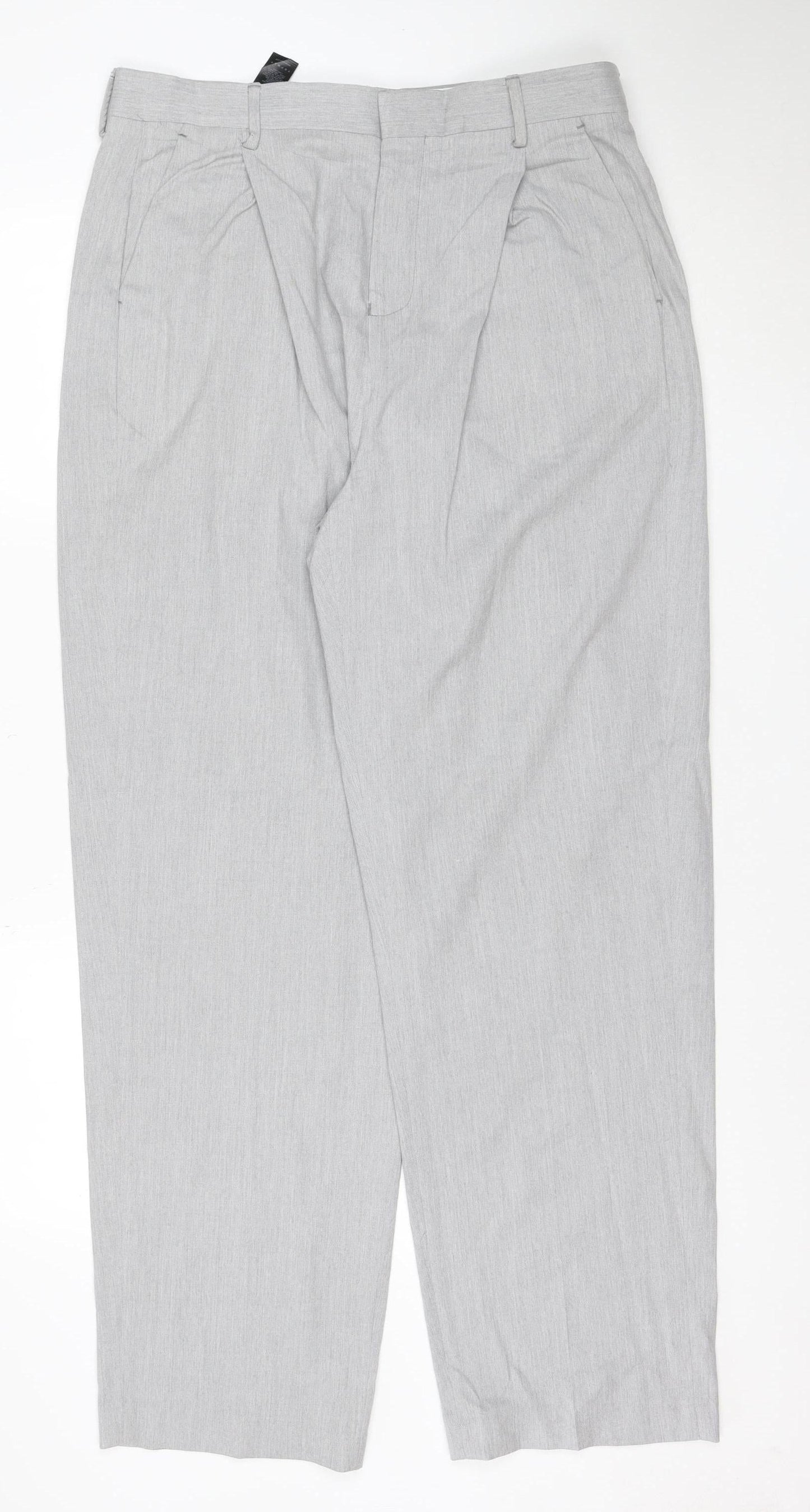 Topman Men's Grey W32 L34 Slim Fit Trousers