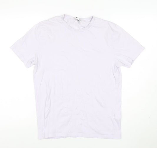 Reiss Women White Cotton Basic Short Sleeve T-Shirt S