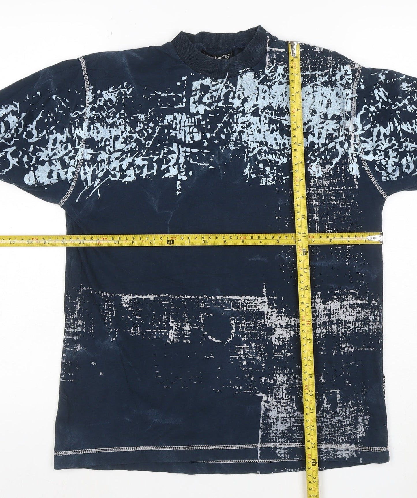 Duke Men's Navy Long Sleeve Graphic Print Cotton T-Shirt XLB