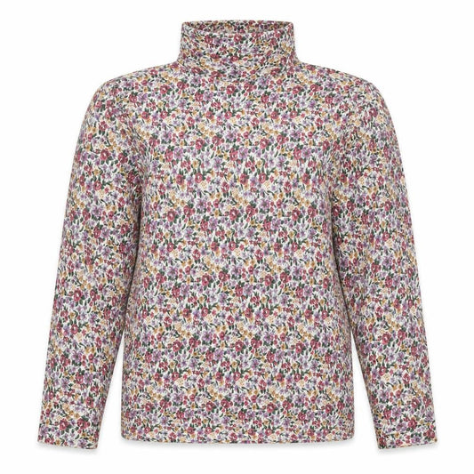 Spirit of the Andes Women's Multicoloured Floral Roll Neck Long Sleeve Top L