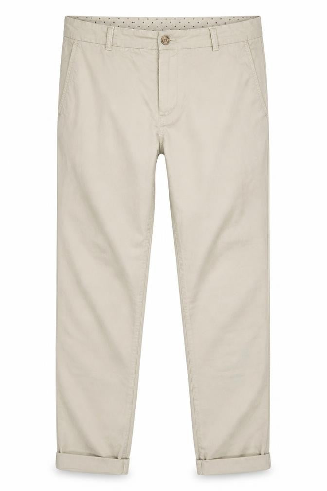 Marks & Spencer Men Beige Regular Fit Chino Trousers Size 14