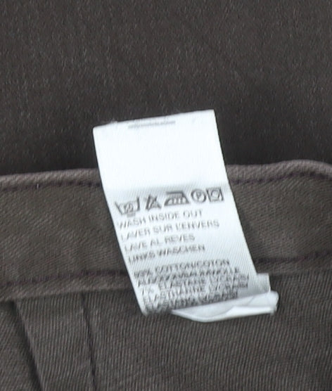 Marks and Spencer Women’s Brown Size 12 Long Straight Trousers