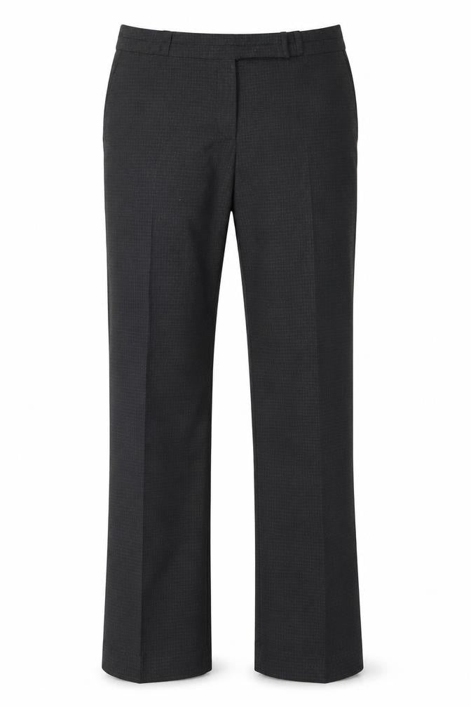 Next Womens Black Check Regular Fit Dress Trousers Size 8