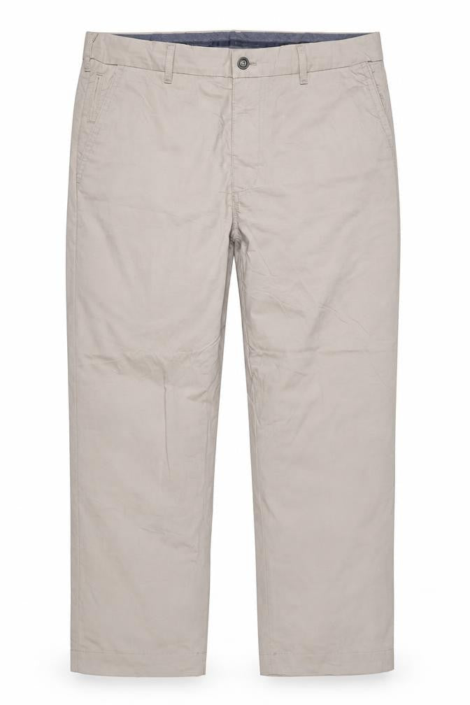 Marks & Spencer Blue Harbour Men's Beige Regular Fit Chino Trousers 36x29