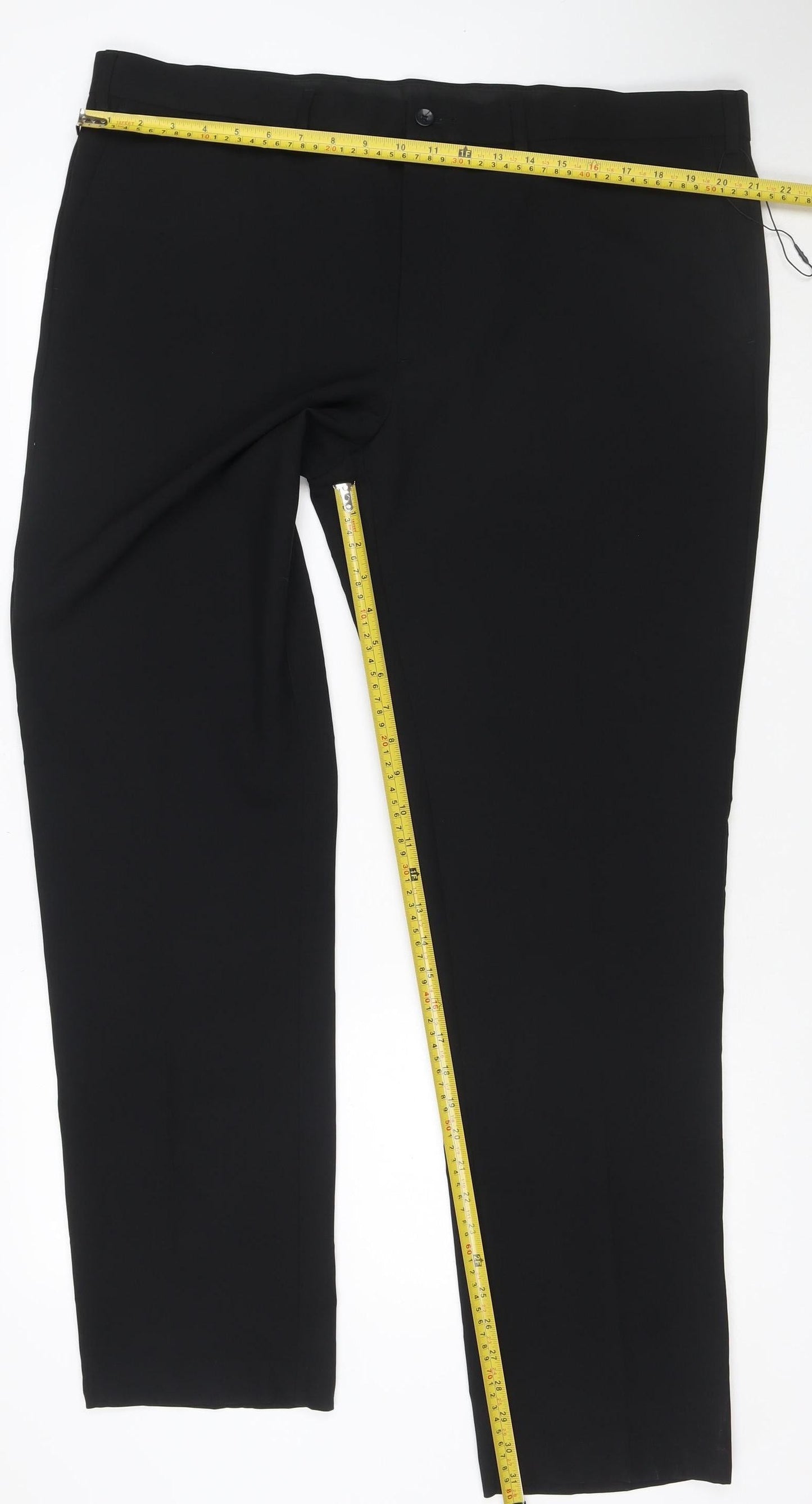 Marks and Spencer Men's Black Slim Fit Dress Trousers 42x33