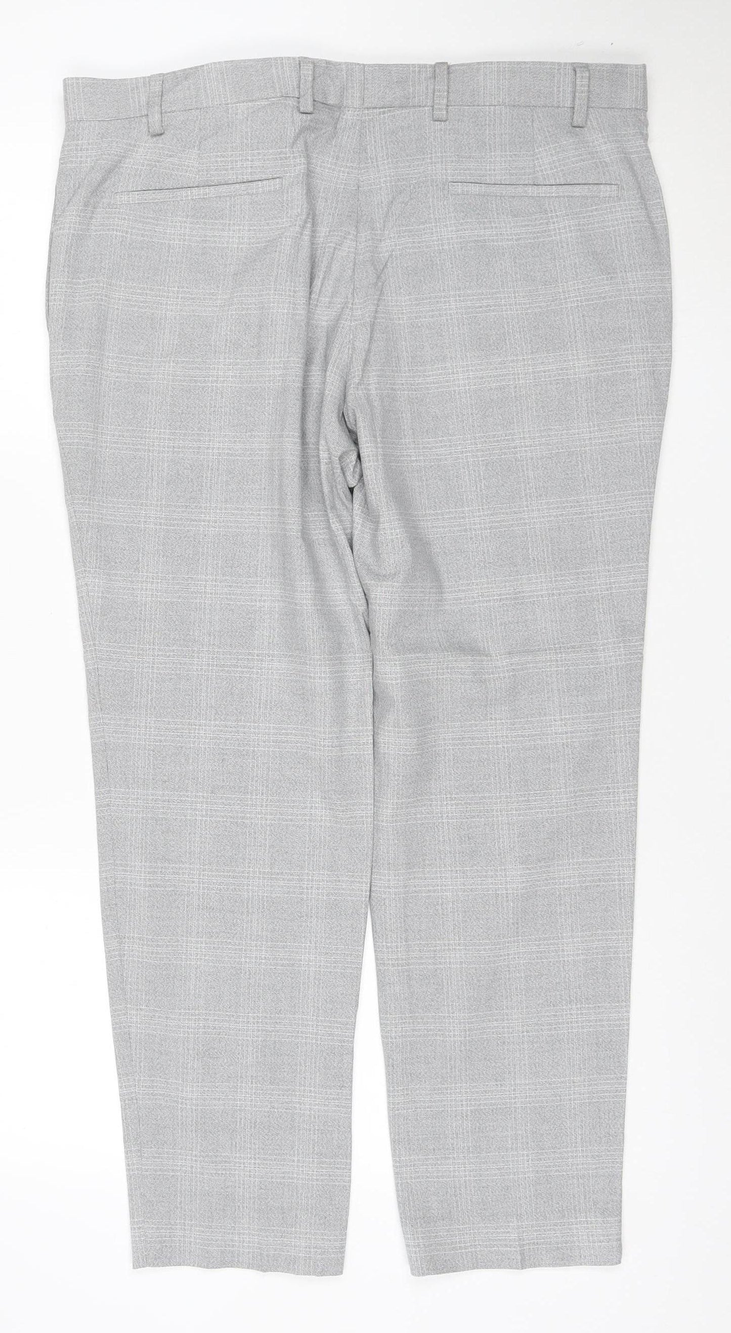 Marks and Spencer Men's Grey Check Skinny Dress Trousers 38S