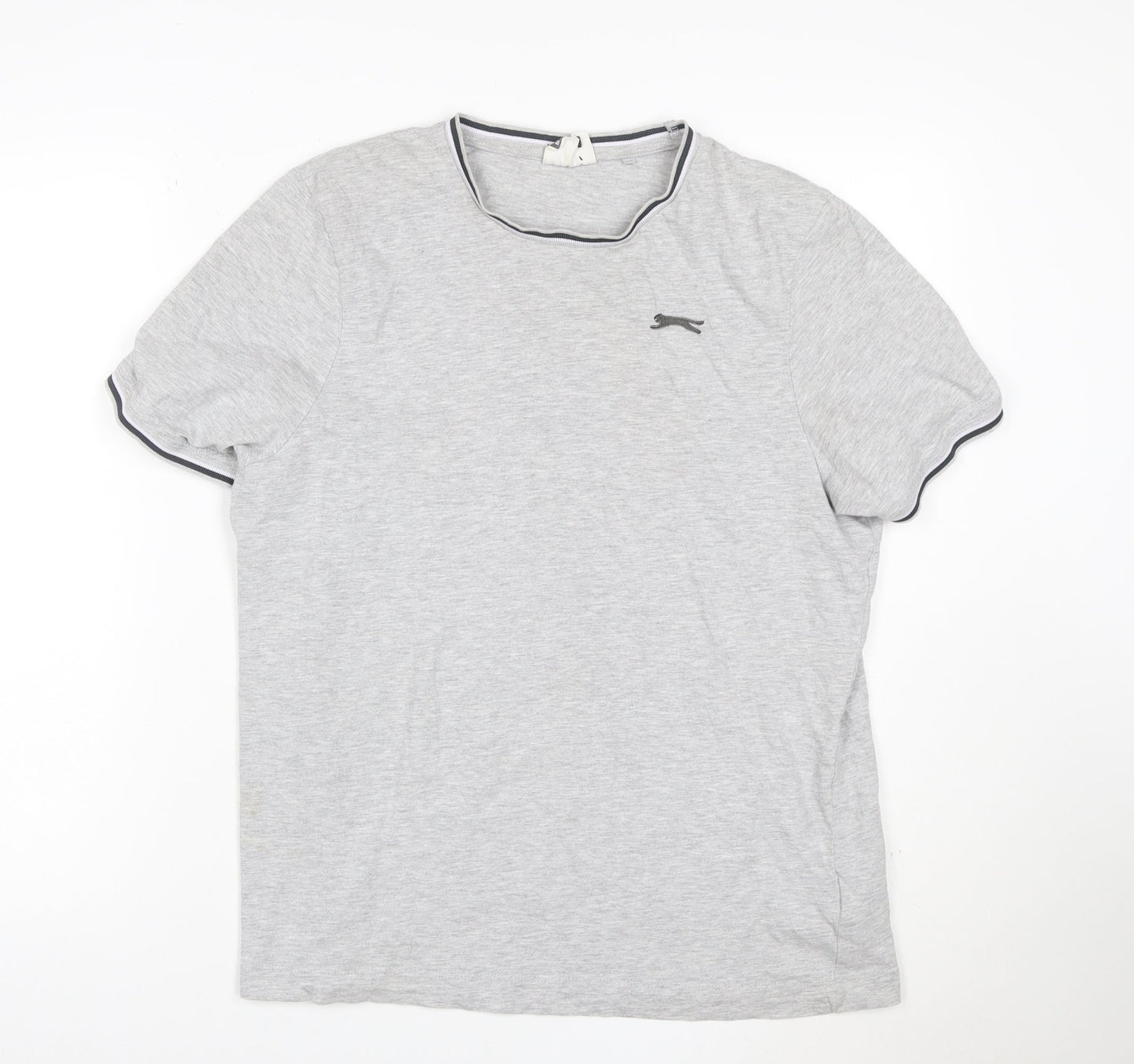 Slazenger Men's Grey Short Sleeve Crew Neck T-Shirt Size M