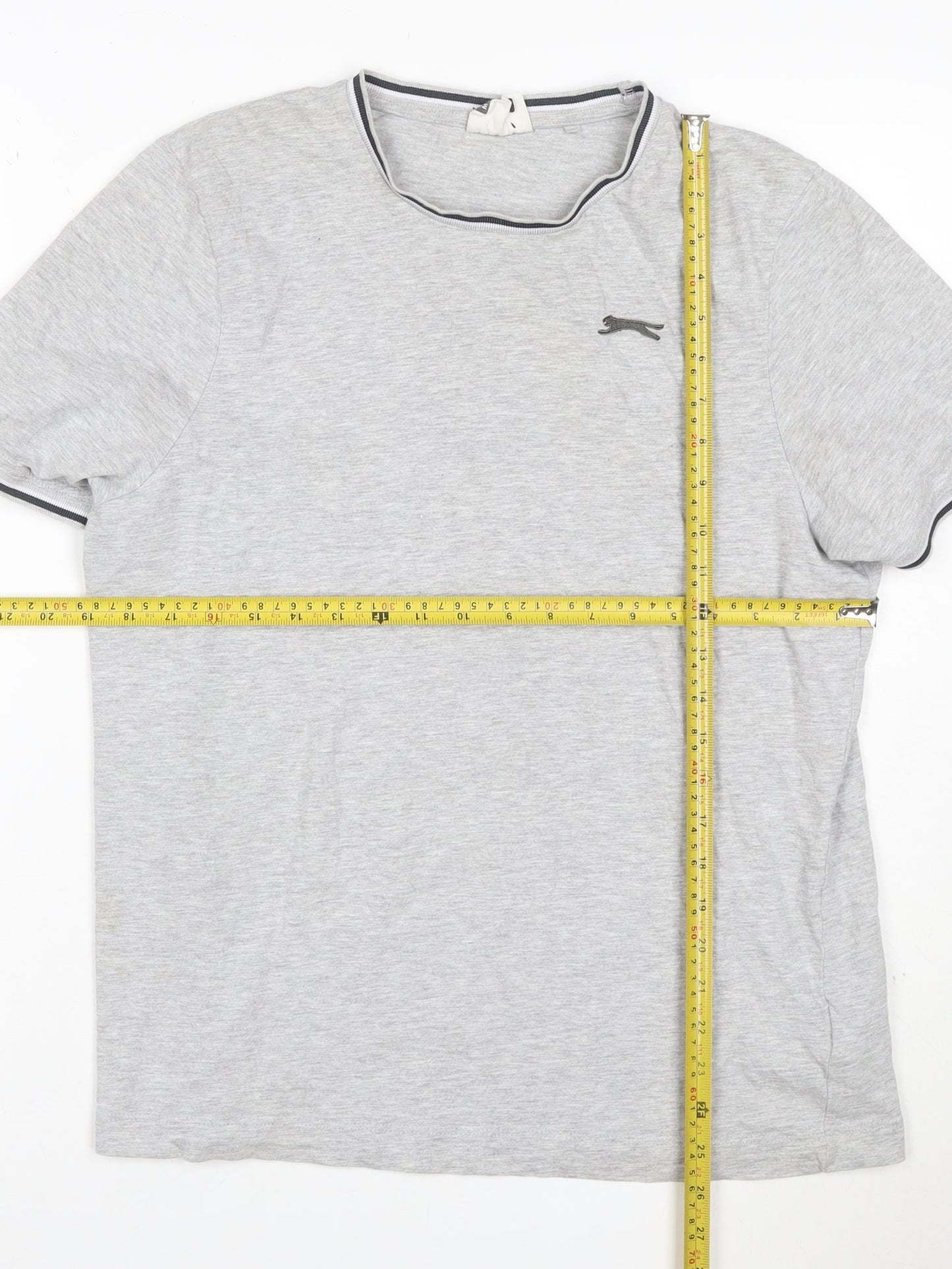 Slazenger Men's Grey Short Sleeve Crew Neck T-Shirt Size M