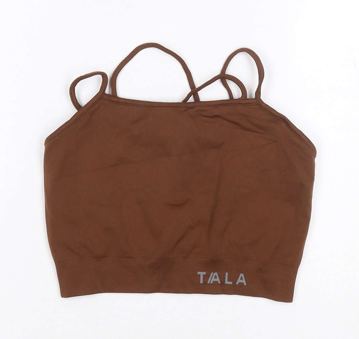 Tala Women's Brown Slim Fit Seamless Activewear Tank Top M