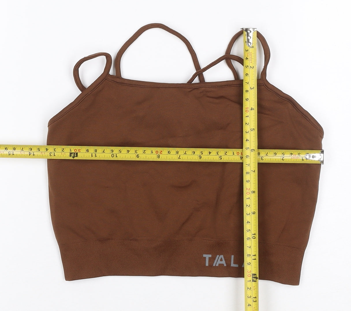 Tala Women's Brown Slim Fit Seamless Activewear Tank Top M