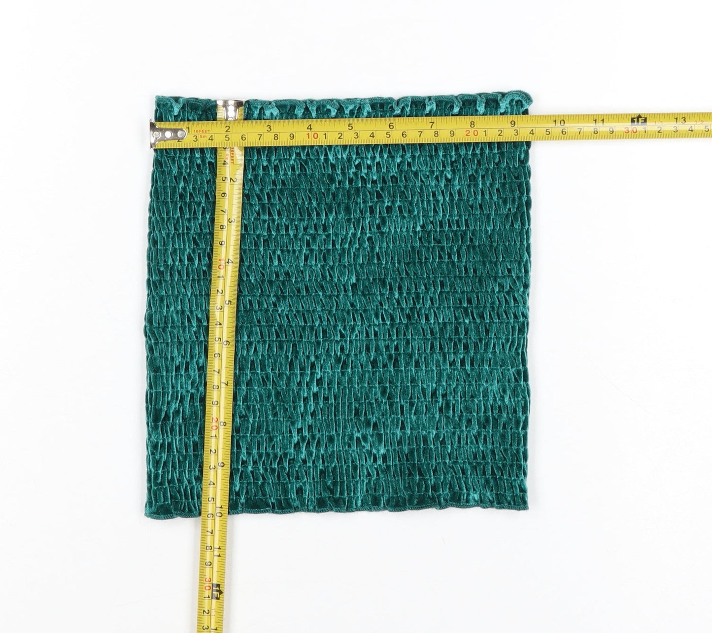 Urban Outfitters Women's Green Cropped Velvet Tank Top S