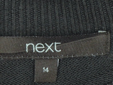 Next Women Brown Crew Neck Long Sleeve Knit Jumper Size 14